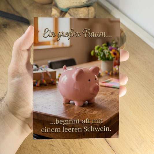 Wackelbild Geburtstag Klappkarte C6 Spaarschwein